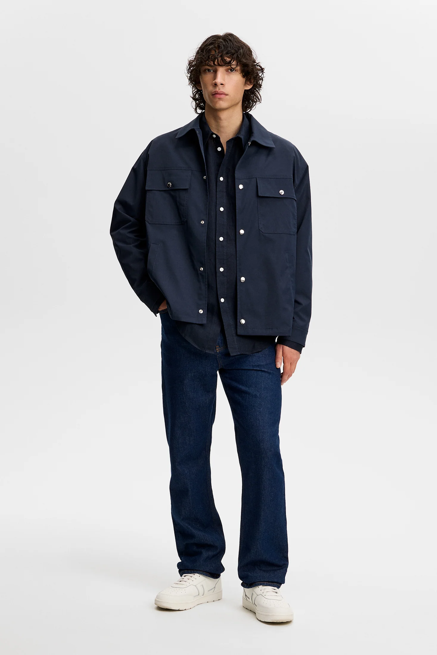 Zachary Clean Linen Shirt / JL Navy - Image 4