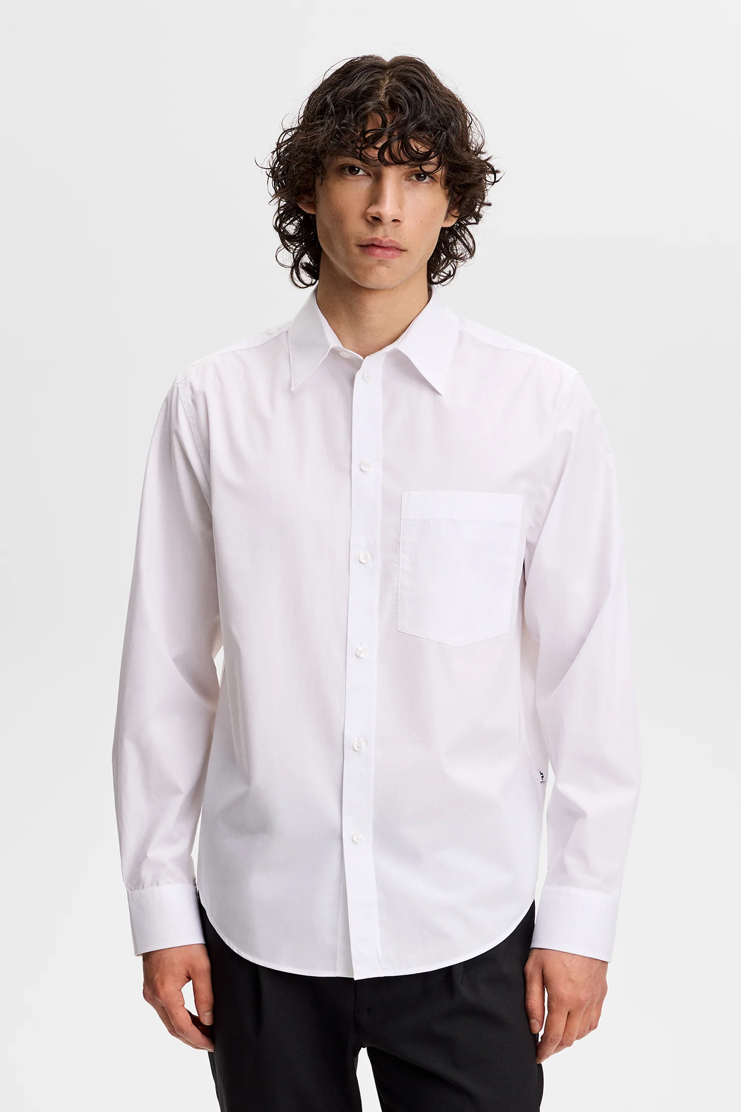 Zachary Cotton Solid Shirt / White - Image 2