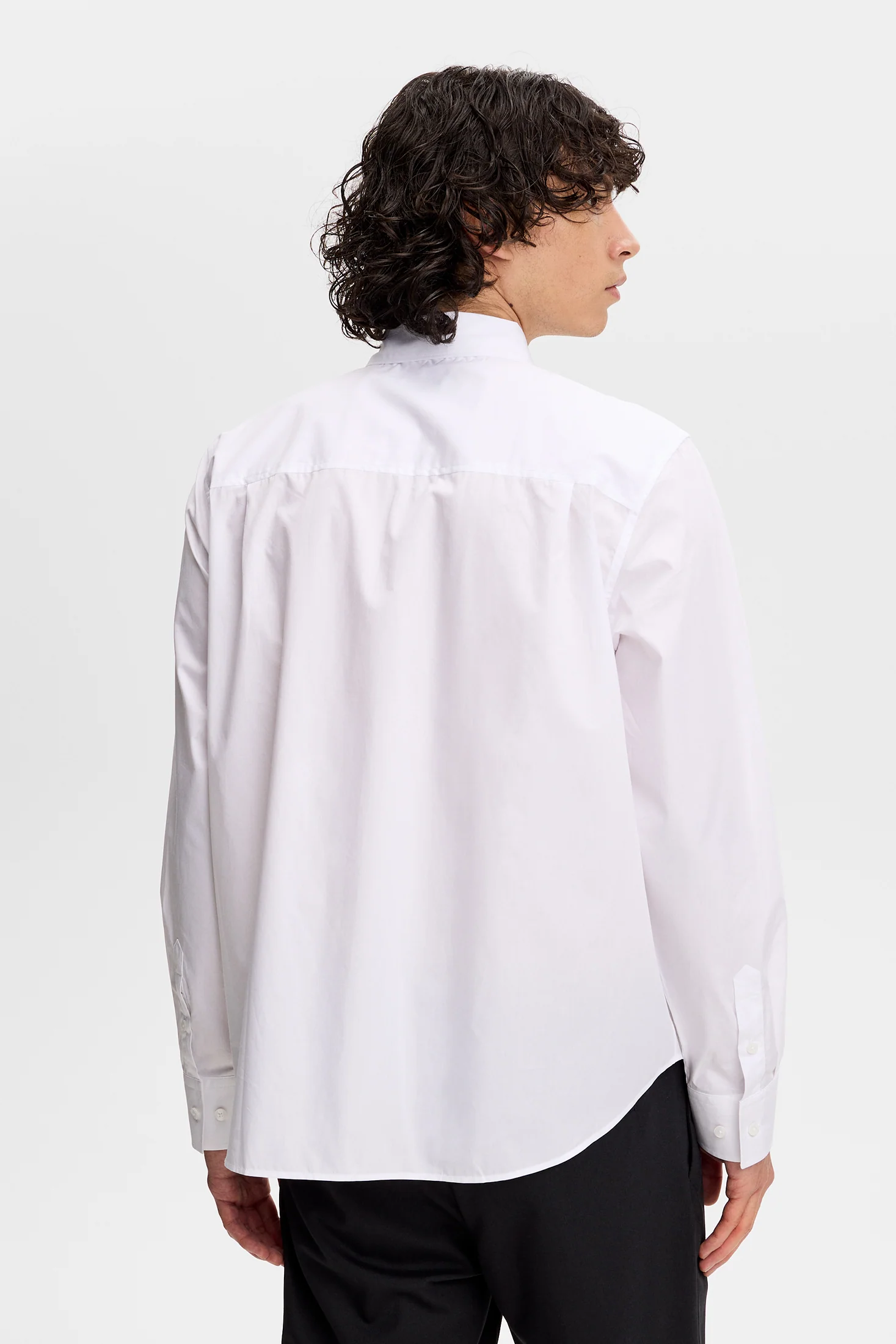 Zachary Cotton Solid Shirt / White - Image 3